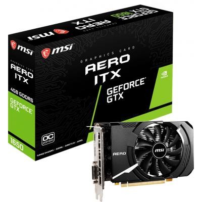 Видеокарта MSI GeForce GTX1650 4096Mb D6 AERO ITX OC (GTX 1650 D6 AERO ITX OC)