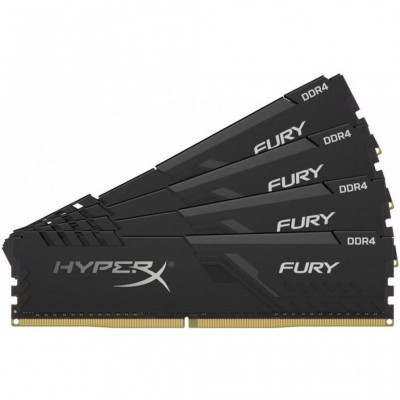 Модуль памяти для компьютера DDR4 64GB (4x16GB) 3200 MHz Fury Black Kingston Fury (ex.HyperX) (HX432C16FB3K4/64)