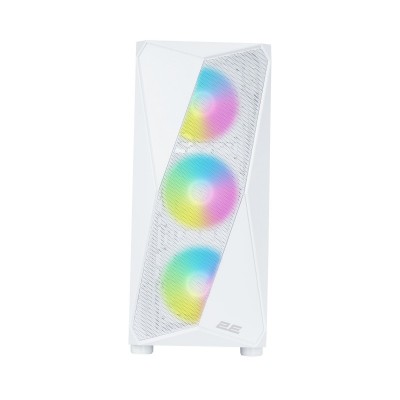 Корпус 2E GAMING Aruba G3313W, без БЖ 1xUSB3.0, 2xUSB2.0, 5x120мм ARGB, VGA 330мм, LCS ready, HUB, TG Side Panel, ATX, білий