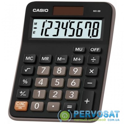 Калькулятор Casio MX-8В-BK-W-EC