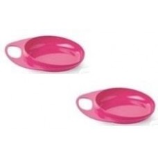 Дитяча тарілка Nuvita дрібна, 6міс+, 2шт, рожевий Дитяча тарілка Nuvita дрібна, 6міс+, 2шт, рожевий