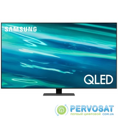 Телевiзор 65&quot; QLED 4K Samsung QE65Q80AAUXUA Smart, Tizen, Gray