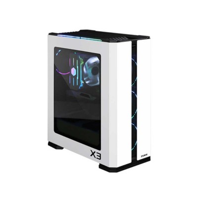 Корпус Zalman X3 WHITE, MidT, 2xUSB2.0, 2xUSB3.0, 4x120мм ARGB, скло (бічна панель), без БЖ, білий