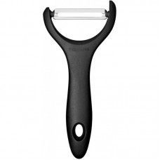 Овочечистка горизонтальна Fiskars Essential, 14.3см, нержавіюча сталь, пластик, чорний Овочечистка горизонтальна Fiskars Essential, 14.3см, нержавіюча сталь, пластик, чорний