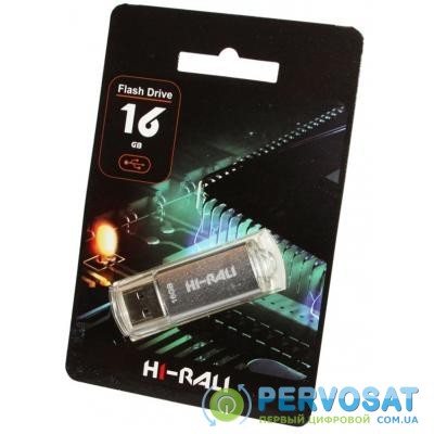 USB флеш накопитель Hi-Rali 16GB Rocket Series Silver USB 2.0 (HI-16GBVCSL)