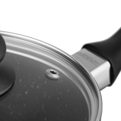 Ківш зі скляною кришкою ARDESTO Gemini Anzio, 1.4л, алюміній, чорний