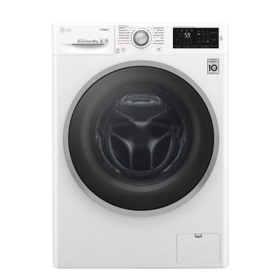 Пральна машина з фронт. завант. LG F4J6TS1W, 8кг, 1400, A+++-30%, Пара, глибина 56см, Дисплей, Білий