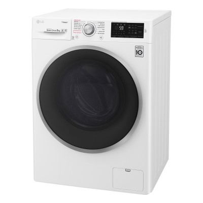 Пральна машина з фронт. завант. LG F4J6TS1W, 8кг, 1400, A+++-30%, Пара, глибина 56см, Дисплей, Білий