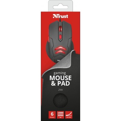 Миша + килимок TRUST Ziva Gaming USB Black