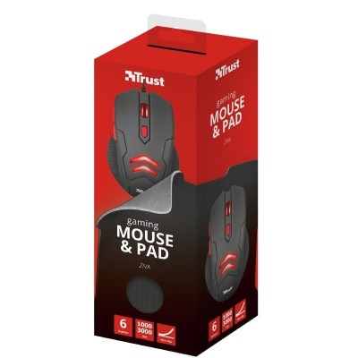 Trust Gaming mouse with Mouse pad BLACK