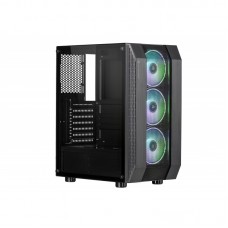 Корпус 2E GAMING DOMINATOR (G3305) MidT, 2xUSB2.0, 1xUSB3.0, 3x120мм ARGB, скло (бічна панель),без БЖ,чорний