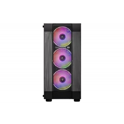 Корпус 2E GAMING DOMINATOR (G3305) MidT, 2xUSB2.0, 1xUSB3.0, 3x120мм ARGB, скло (бічна панель),без БЖ,чорний