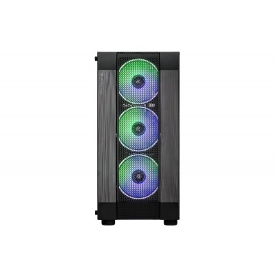 Корпус 2E GAMING DOMINATOR (G3305) MidT, 2xUSB2.0, 1xUSB3.0, 3x120мм ARGB, скло (бічна панель),без БЖ,чорний