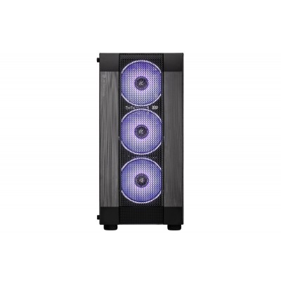 Корпус 2E GAMING DOMINATOR (G3305) MidT, 2xUSB2.0, 1xUSB3.0, 3x120мм ARGB, скло (бічна панель),без БЖ,чорний
