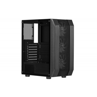 Корпус 2E GAMING DOMINATOR (G3305) MidT, 2xUSB2.0, 1xUSB3.0, 3x120мм ARGB, скло (бічна панель),без БЖ,чорний