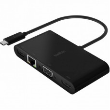 Концентратор Belkin USB-C - Ethernet, HDMI, VGA, USB-A, 100W PD, black (AVC004BTBK) Концентратор Belkin USB-C - Ethernet, HDMI, VGA, USB-A, 100W PD, black (AVC004BTBK)