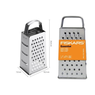 Терка 4-х стороння Fiskars Essential, нерж. сталь