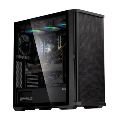 Корпус Zalman Z10 BLACK, без БЖ, 2xUSB3.0, 1xUSB Type-C, 3x140mm Black fans, 1x120mm Black fans, TG Side Panel, EATX, Black