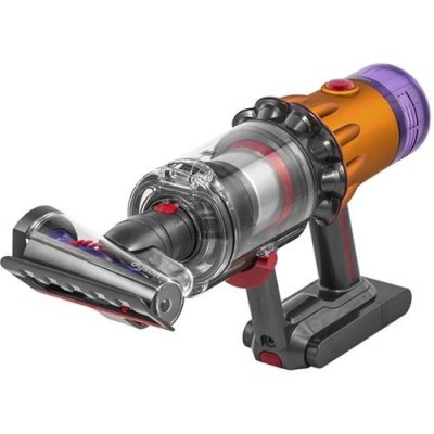 Пилосос DYSON безпровідний V12 Detect Slim Absolute, 150 аВт, конт пил -0,35л, автон. робота до 60хв, вага-2,2кг, сірий-фіолетовий-помаранчевий, ДС394167-01