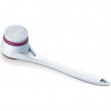 Щітка-масажер Beurer для тіла, AAx4 в комплекті, водонепроникна, 2 насадки, біло-рожевий