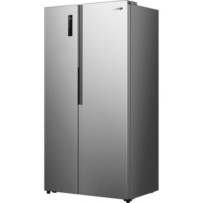 Холодильник SBS Gorenje, 179х62х91см, 2 двері, 347(197)л, А+, NF+, Інв., Зона св-ті, Зовн. Диспл, нерж
