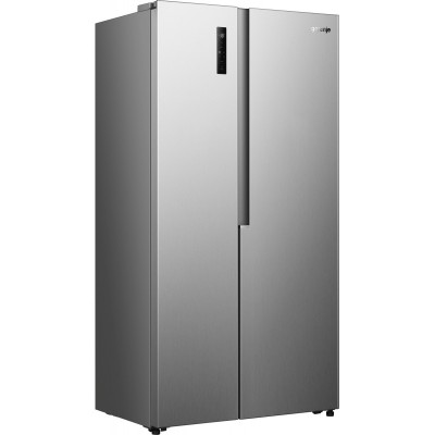 Холодильник SBS Gorenje, 179х62х91см, 2 двері, 347(197)л, А+, NF+, Інв., Зона св-ті, Зовн. Диспл, нерж