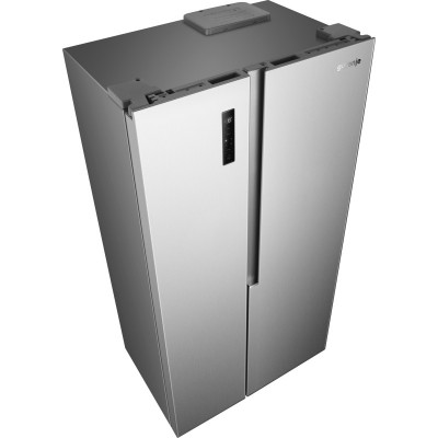 Холодильник SBS Gorenje, 179х62х91см, 2 двері, 347(197)л, А+, NF+, Інв., Зона св-ті, Зовн. Диспл, нерж