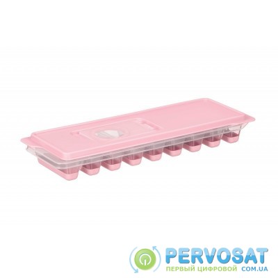 Форма для льоду Ardesto Fresh Stick з кришкою, рожевий, силікон, пластик