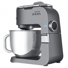 Кухонна машина Sencor Paul 1500Вт, чаша-метал, корпус-метал/пластик, насадок-19, метал Кухонна машина Sencor Paul 1500Вт, чаша-метал, корпус-метал/пластик, насадок-19, метал