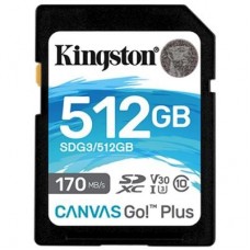 Карта пам'яті Kingston 512GB SDXC class 10 UHS-I U3 Canvas Go Plus (SDG3/512GB) Карта пам'яті Kingston 512GB SDXC class 10 UHS-I U3 Canvas Go Plus (SDG3/512GB)