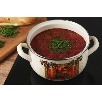 Каструля Ardesto Italian Gourmet, скляна кришка, 1.5 л, айворі, емальована