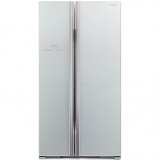Холодильник SBS HITACHI R-S700PUC2GS, 180х77х92см, 2 дв., Х- 377л, М- 228л, A++, NF,  Інвертор, Сріблястий (скло)
