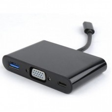 Перехідник Type-C to VGA/USB 3/Type-C power Cablexpert (A-CM-VGA3in1-01) Перехідник Type-C to VGA/USB 3/Type-C power Cablexpert (A-CM-VGA3in1-01)