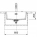 Мийка кухонна Franke Maris, фраграніт, прямокутник, без крила, 553х433х200мм, чаша - 1, універсальна, MRG 110-52, чорний матовий (+вентиль)