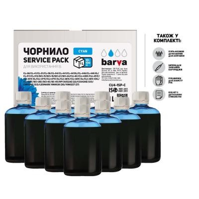 Чернила BARVA Canon/HP/Lexmark Universal №4 Cyan 10x100мл ServicePack (CU4-1SP-C)