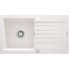 Мийка кухонна Deante Zorba, граніт, прямокутник, з крилом, 760х440х160мм, чаша - 1, накладна, алебастр Мийка кухонна Deante Zorba, граніт, прямокутник, з крилом, 760х440х160мм, чаша - 1, накладна, алебастр