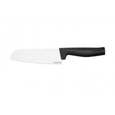 Кухонний ніж поварський Santoku Fiskars Hard Edge, 16.1см, нержавіюча сталь, пластик, чорний Кухонний ніж поварський Santoku Fiskars Hard Edge, 16.1см, нержавіюча сталь, пластик, чорний