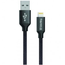 Дата кабель USB 2.0 AM to Lightning 1.0m black ColorWay (CW-CBUL004-BK) Дата кабель USB 2.0 AM to Lightning 1.0m black ColorWay (CW-CBUL004-BK)
