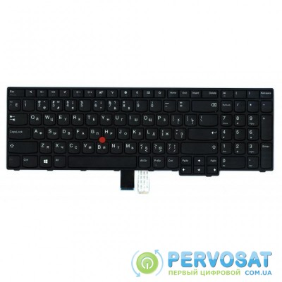 Клавиатура ноутбука Lenovo ThinkPad E570/E575 черная с черной с ТП UA (A46109)