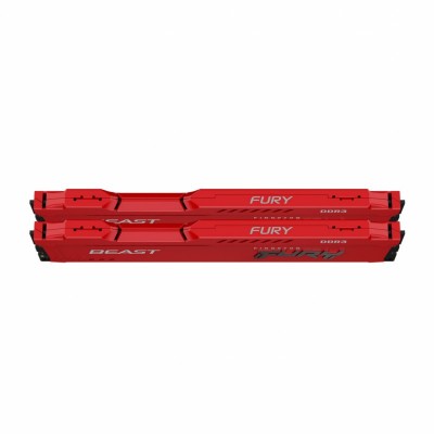 Модуль памяти для компьютера DDR3 16GB (2x8GB) 1600 MHz Fury Beast Red Kingston Fury (ex.HyperX) (KF316C10BRK2/16)