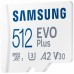 Карта пам'яті Samsung 512GB microSDXC C10 UHS-I U3 R100/W90MB/s Evo Plus V2 + SD адаптер