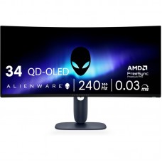 Монітор DELL 34" AW3425DW 2xHDMI, DP, USB, QD-OLED, 3440x1440, 21:9, 240Hz, 0.03ms, DCI-P3 99.3%, CURVED, G-SYNC, FreeSync, AdaptiveSync, HAS, HDR TrueBlack 400 Монітор DELL 34" AW3425DW 2xHDMI, DP, USB, QD-OLED, 3440x1440, 21:9, 240Hz, 0.03ms, DCI-P3 99.3%, CURVED, G-SYNC, FreeSync, AdaptiveSync, HAS, HDR TrueBlack 400