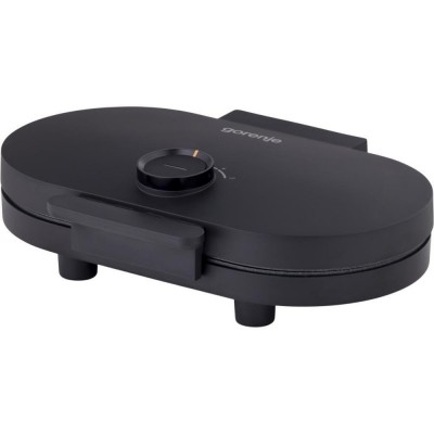 Міні-гриль  Gorenje 1200Вт, алюміній, пластина д/вафель, корпус-метал, чорний