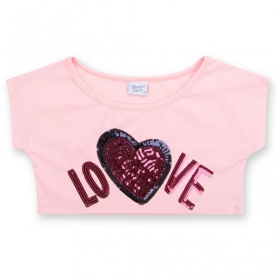Набір дитячого одягу Breeze "LOVE" з паєток (9007-116G-beige)