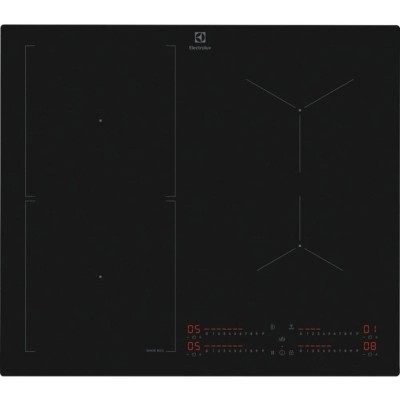 Варильна поверхня Electrolux індукційна, 60см, розширена зона, датчик кипіння, Hob2Hood, чорний матовий