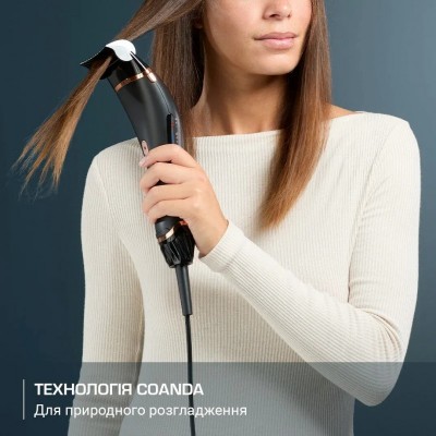 Фен Rowenta Ultimate Experience Air Motion, 1300Вт, 3 режими, насадка-гребінець, кейс для зберігання, іоніз-я, хол. обдув, чорний