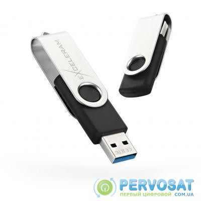 USB флеш накопитель eXceleram 128GB P1 Series Silver/Black USB 3.1 Gen 1 (EXP1U3SIB128)