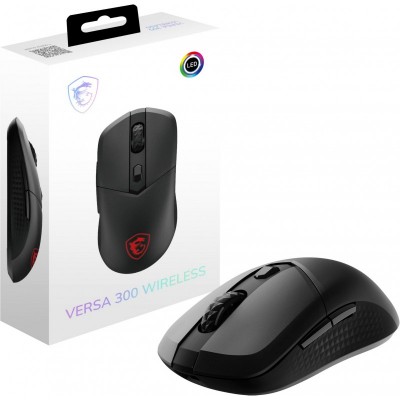Миша MSI VERSA 300 W, WIRELESS, RGB, WL, чорний