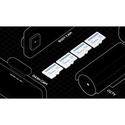 Карта пам'яті Samsung microSD 128GB C10 UHS-I R180MB/s PRO Endurance + SD