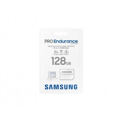 Карта пам'яті Samsung microSD 128GB C10 UHS-I R180MB/s PRO Endurance + SD